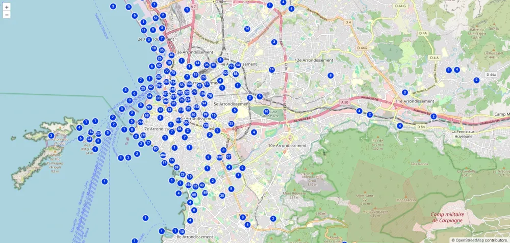 cartes avec position des photos