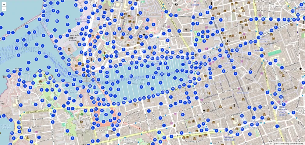 cartes avec position des photos