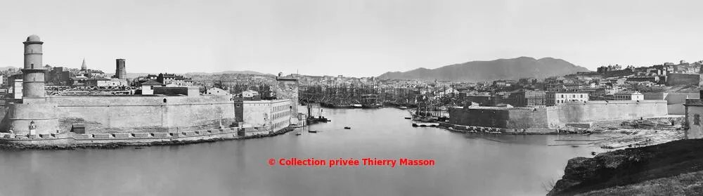 Extrait de la photo panoramique des ports de 1869
